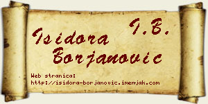 Isidora Borjanović vizit kartica